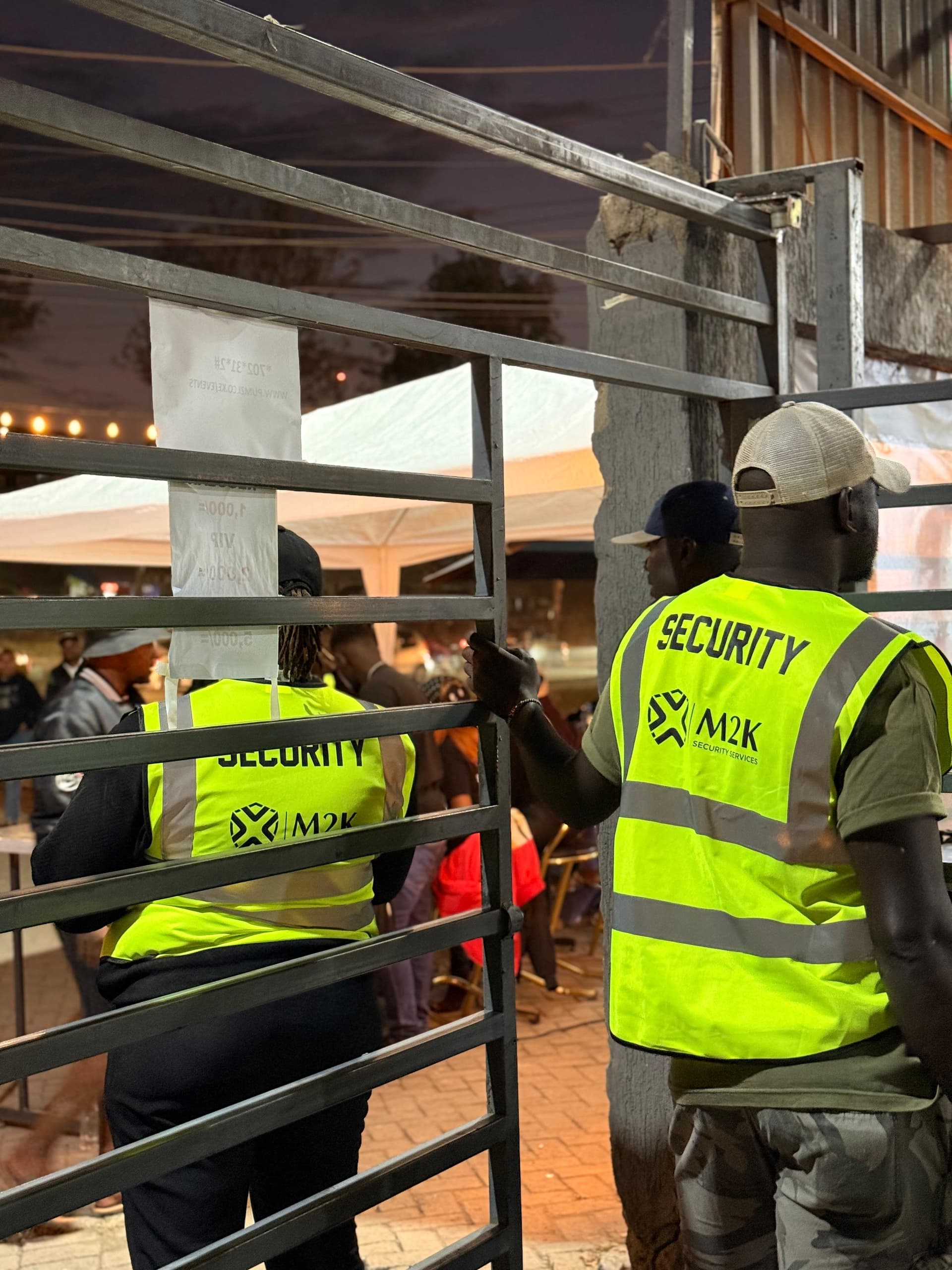 M2K guards managing access control at an event
